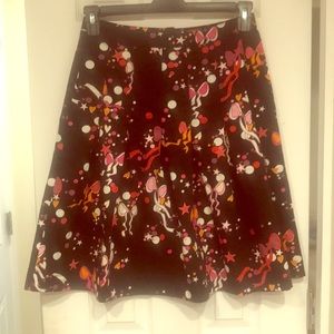 Pleated Full Skirt with Unique Design